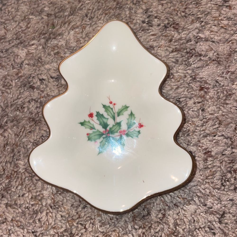 Lenox Holiday Tree Candy Dish Christmas Plate, 5.5”